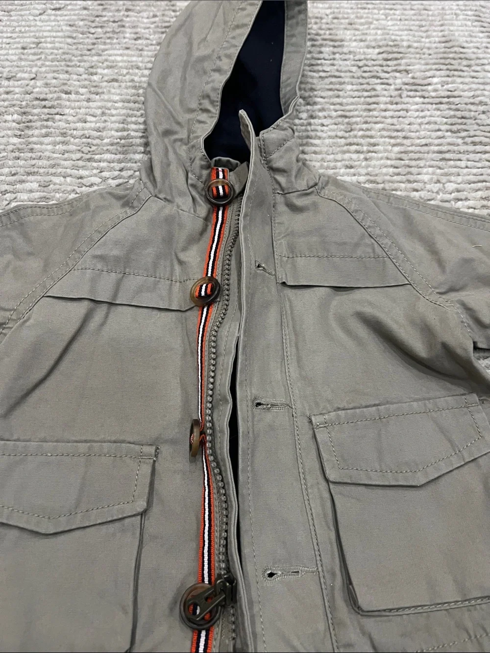Baby Gap-  Hooded Utility Jacket in Olive Green